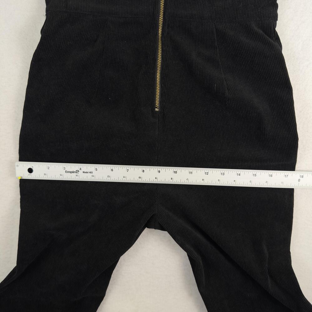 Vtg Y2K JEALOUS TOMATO Jumpsuit Bell Bottom Flare Stretch Corduroy Black Size XS - Picture 11 of 16